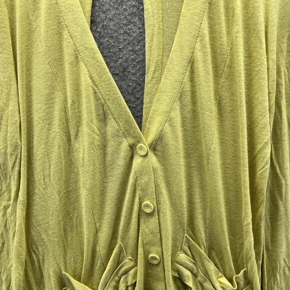 Pilcro And The Letterpress Cardigan Sweater Womens Medium Green Open Back Tie - Picture 5 of 11
